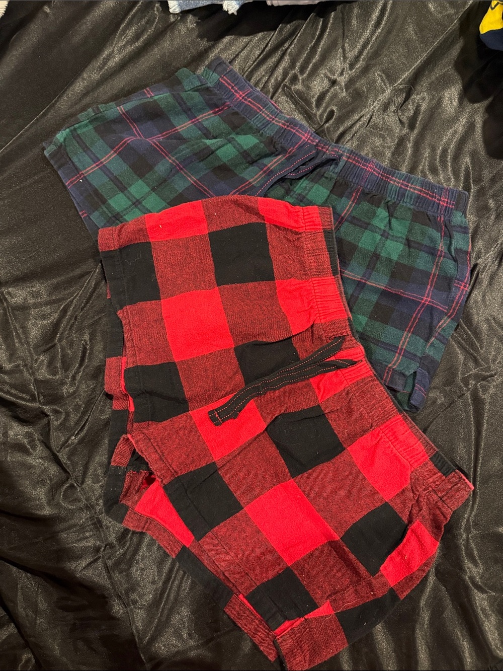 Kids Red and Black Buffalo Plaid Shorts - Unbranded